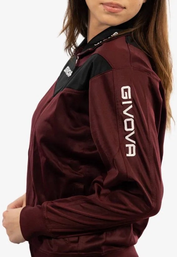 Zestaw sportowy givova visa triacetato wino/czarny 3xl