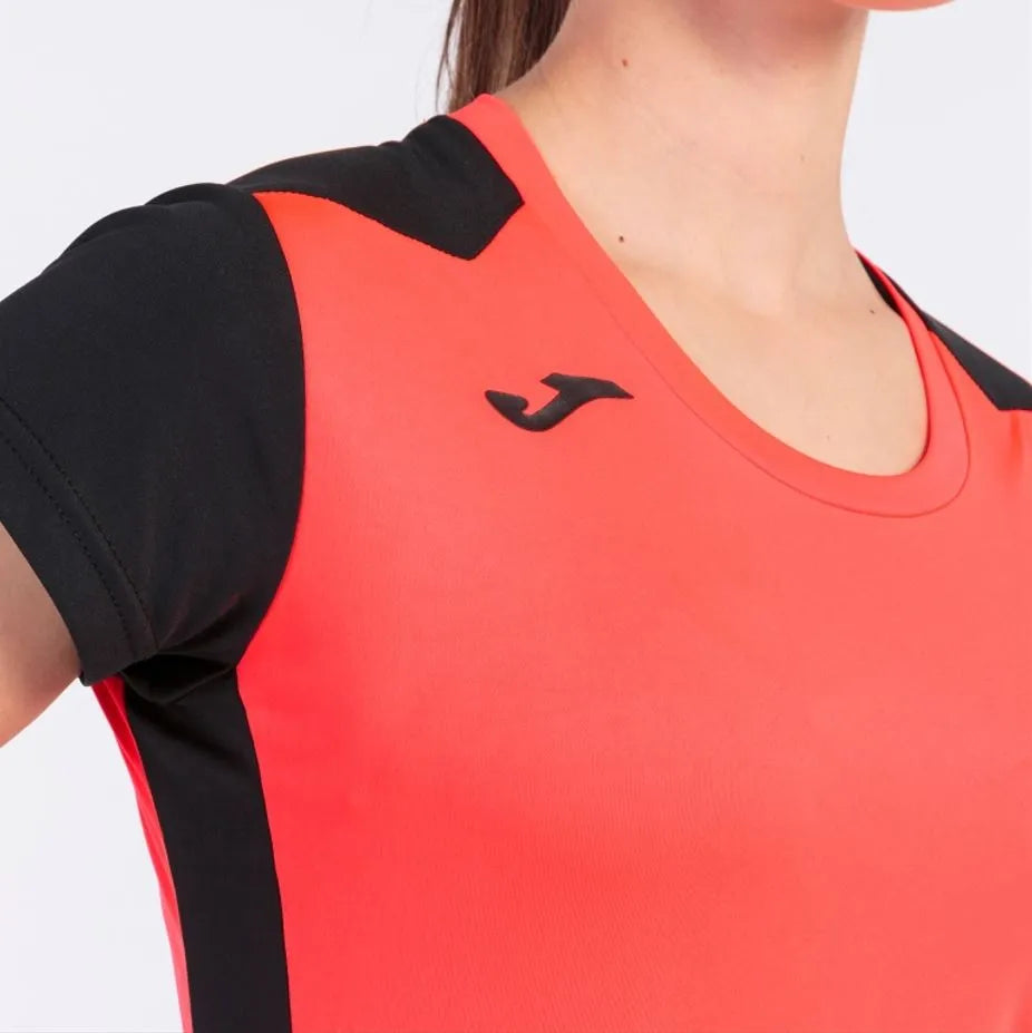 Ladies T -Shirt Joma Record II Fluor Coral 2xl - Sporty e traspirante