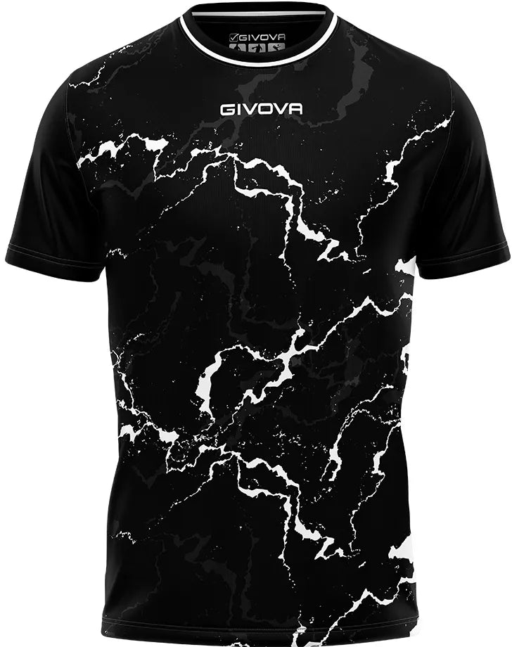 T-shirt sportivo Givova grafite nero-bianco m