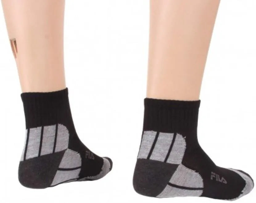 Fila stredne vysoké ponožky 3-palec čierne, veľkosť 35-38 bavlna