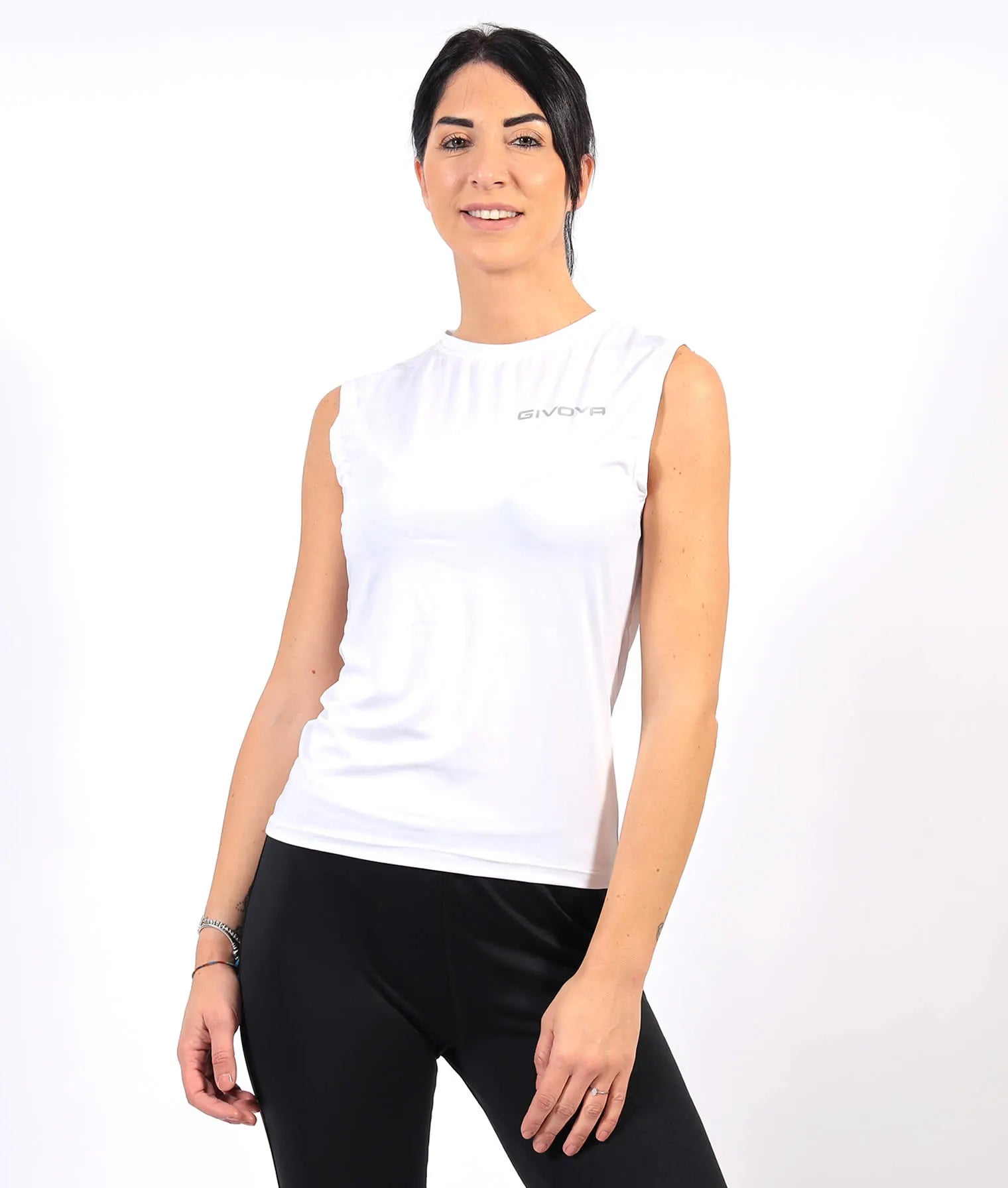Elastic tank top givova technical corpus 1 white s