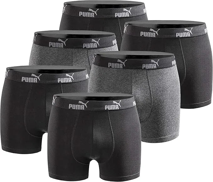 Boxers puma mens boxershorts 6-pack black black xl
