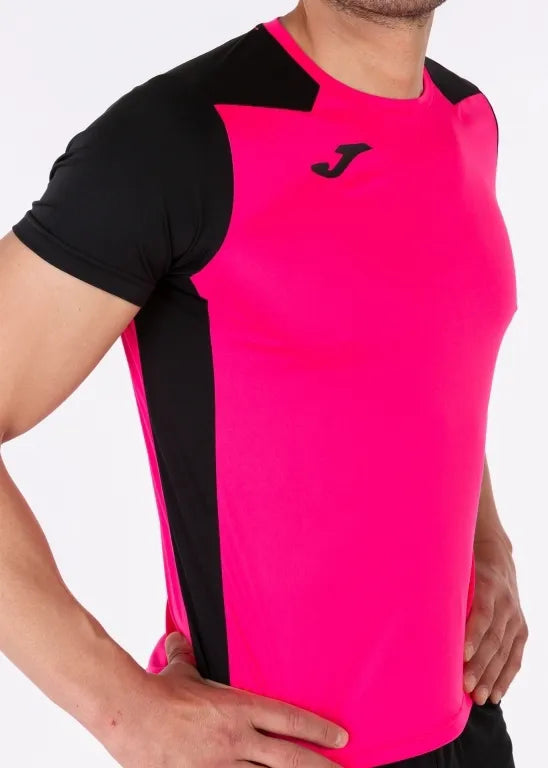 Joma Record II Maglietta maschile fluor rosa-zwart m