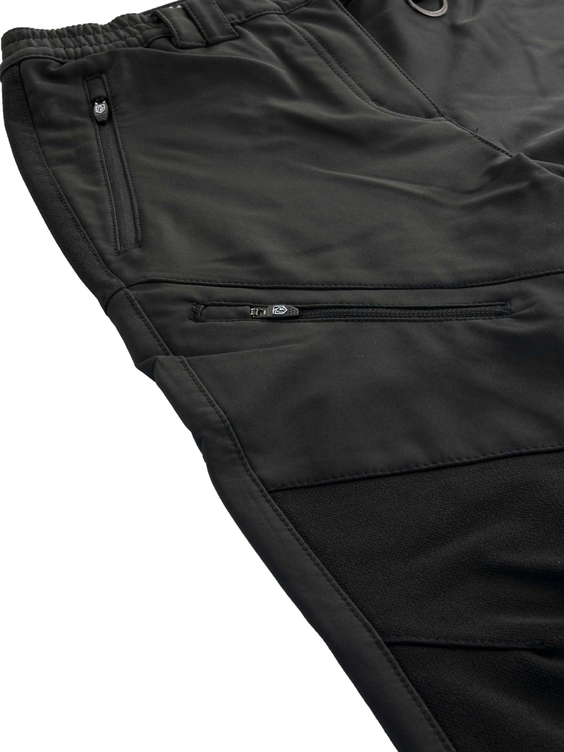 Dámské kalhoty s softshell černými l - větrné a prodyšné