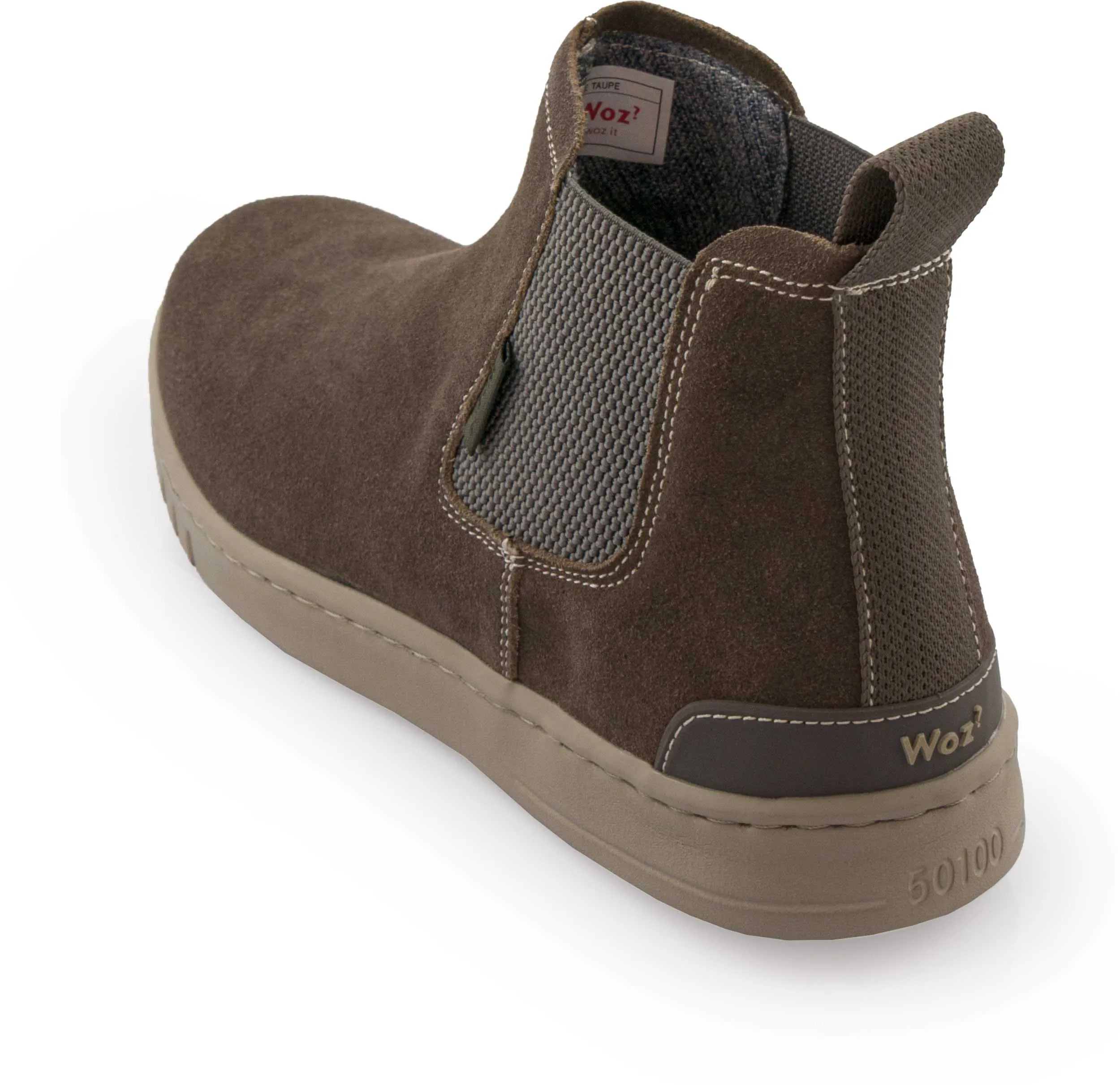 Chaussures masculines Woz David 111 Taupe - Taille de confort en daim 45