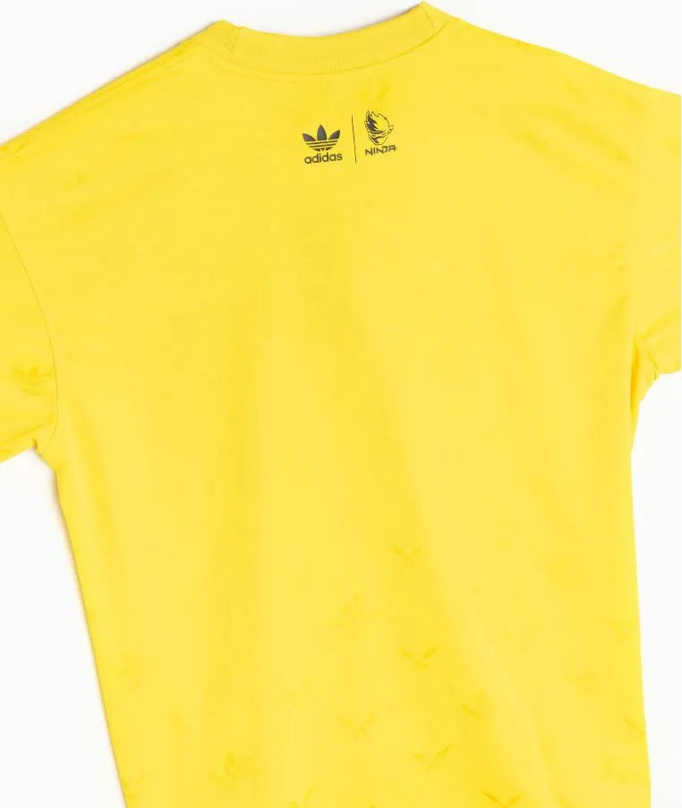 Adidas Originals Ninja Tee Yellow XL - Cotton T -Shirt na bhFear