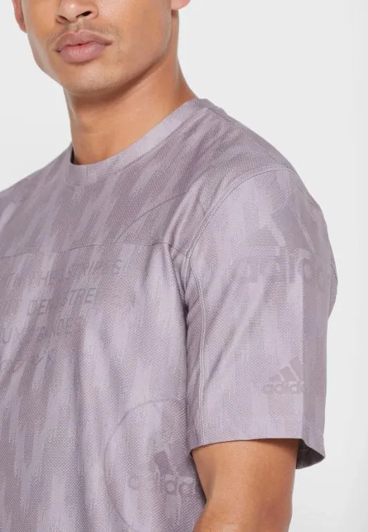 Adidas Men City pletené T -shirt Purple - veľkosť l