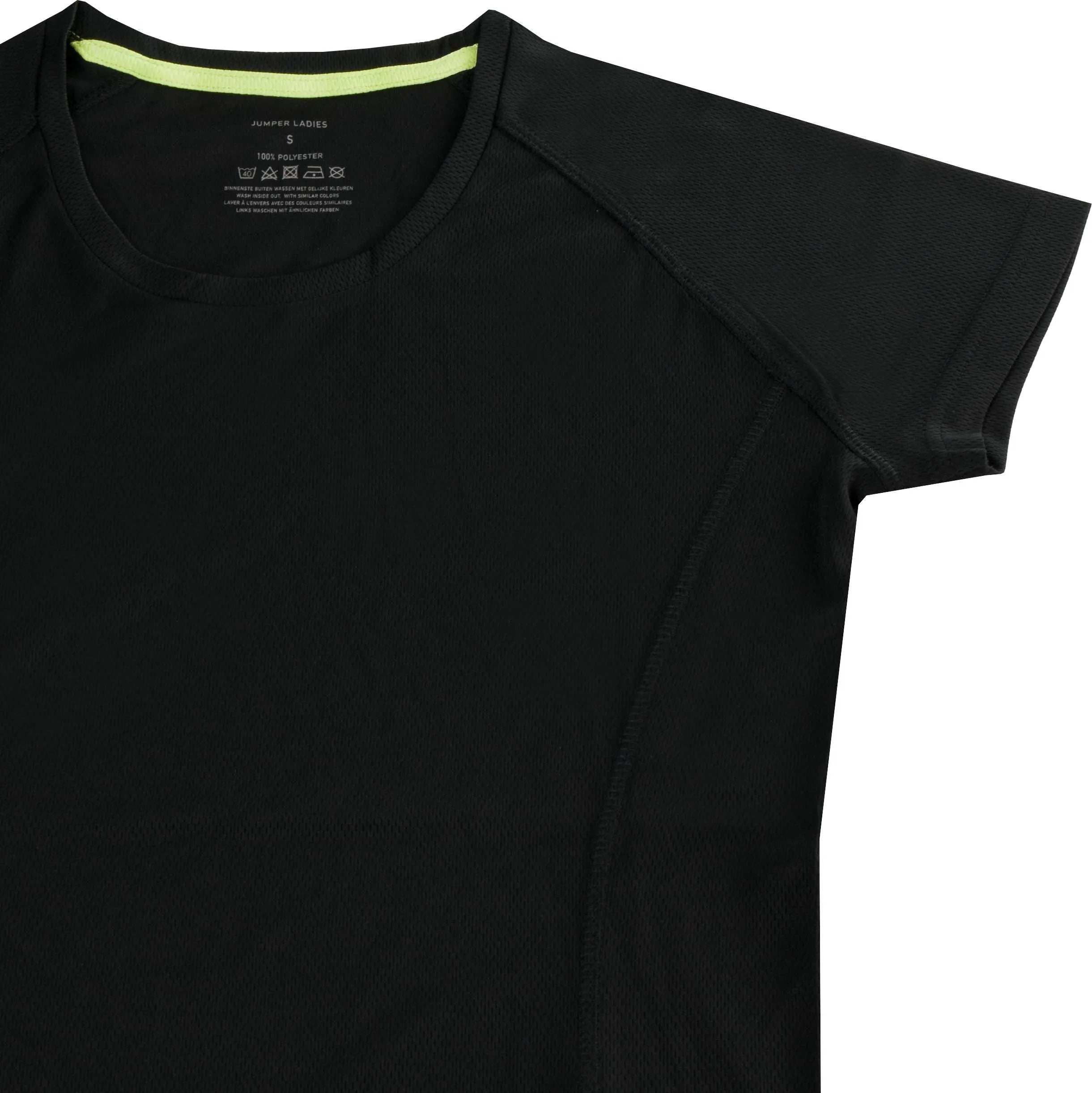 Kvinnors sport T -skjort Jumper Black XL - andningsbar & flexibel