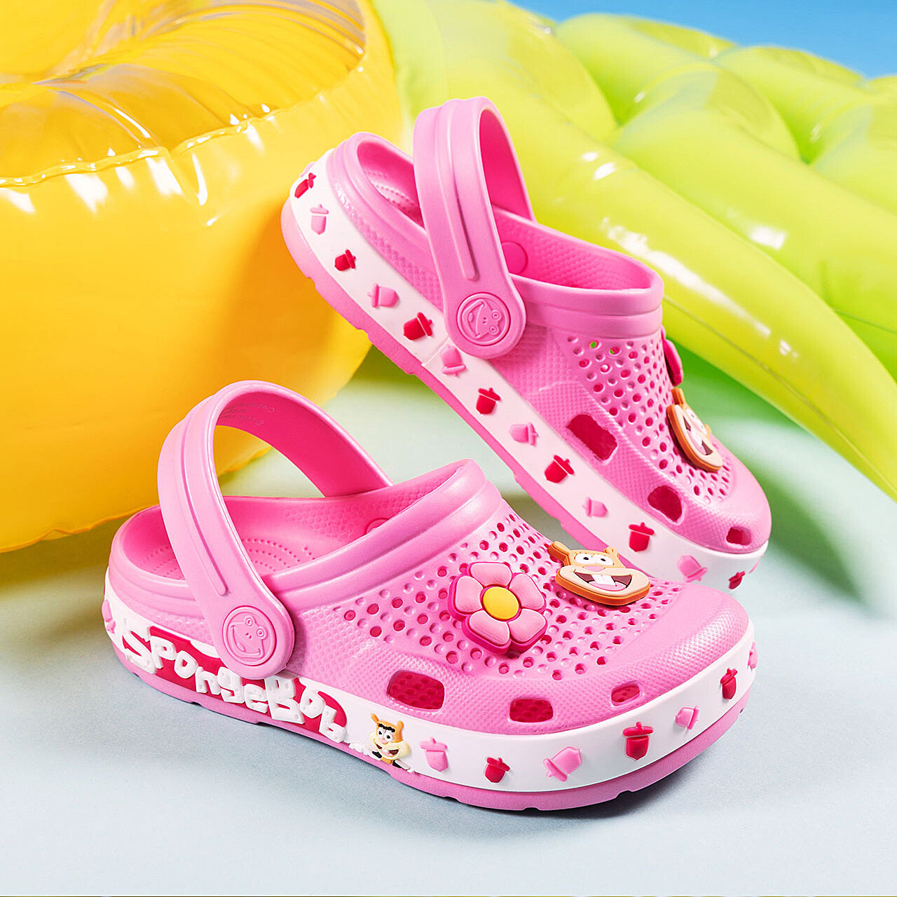 Dětské dřeváky COQUI LINDO Dk. Pink/White SB Sandy + Amulet 24/25