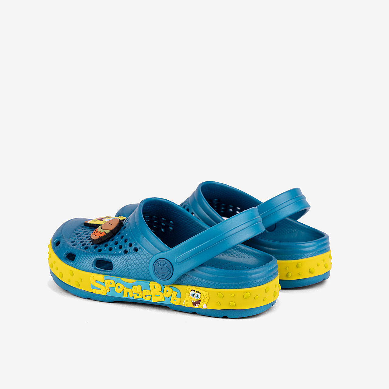 Børnetræsko COQUI LINDO Ocean Blue/SB Yellow SB Svampebob + Amulet 24/25