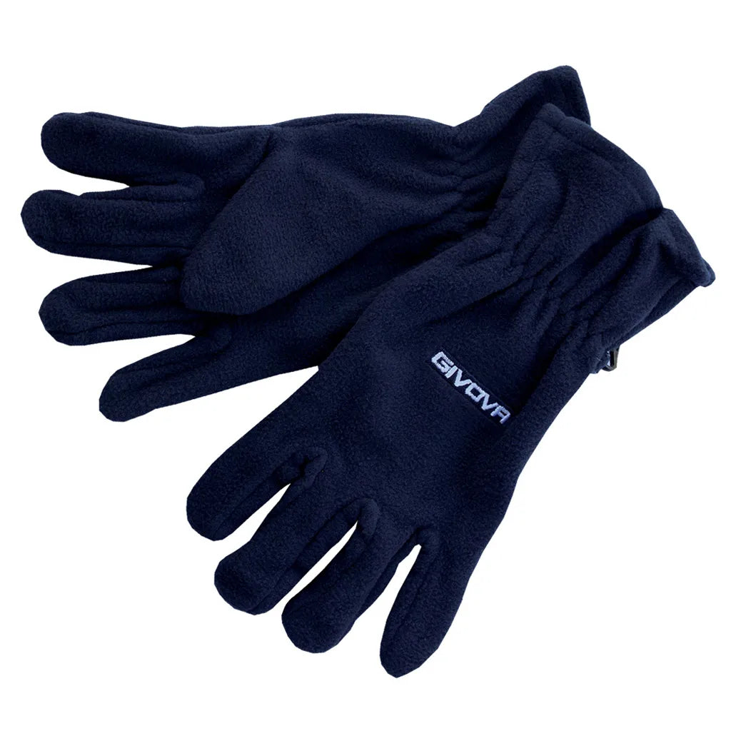 Givova Navy Blue Fleece Gloves Senior