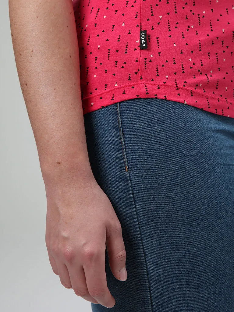 Loaf Baklava Dames T -shirt Roze L - Comfort & Stijl