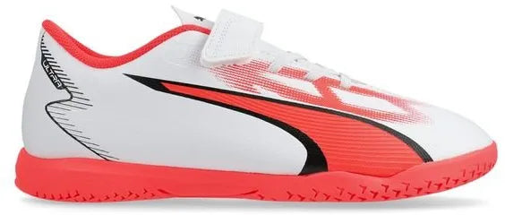Kids Puma Jr Ultra Football Boots White-Black Orchid 28