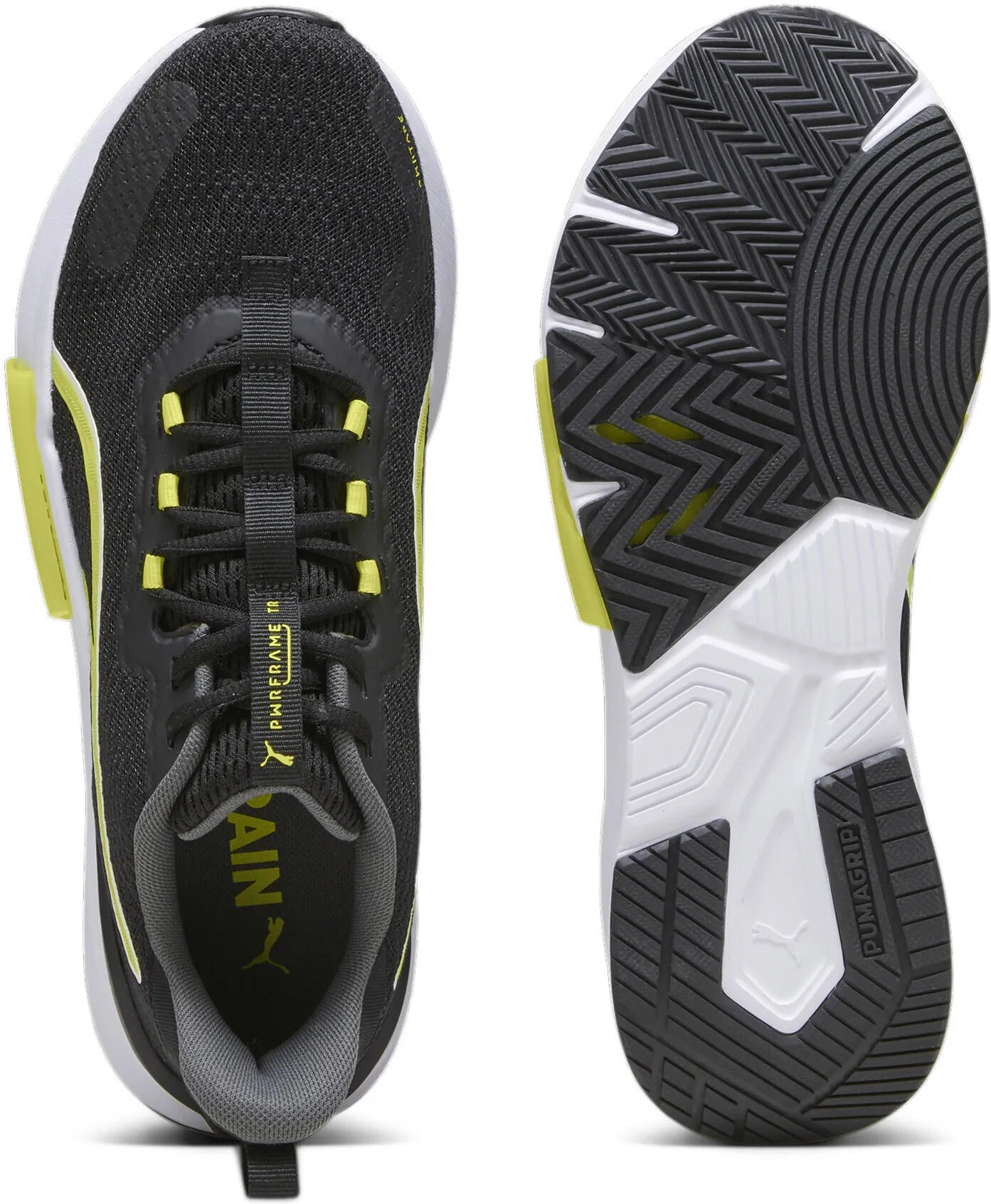 Puma men pwrframe tr 2 black-yellow-white black 44