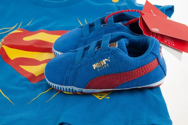 PUMA CRIB PACK SHEEDE SUPERMAN SCARPE BAMBINE 3-6MND