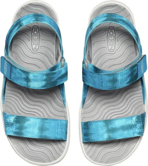 Keen jr elle backstrap sea mosse-fjord blue kids sandals 27-28