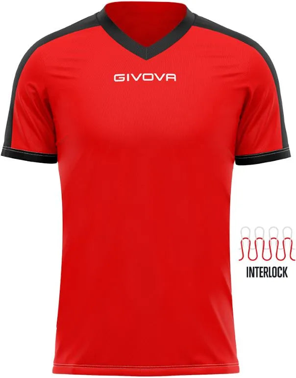Sports t-shirt givova revolution red-black red l