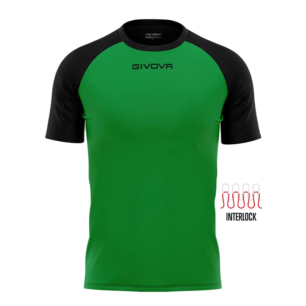 Sportovní tričko Givova capo green-černé xs