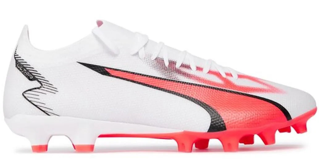 Puma Ultra Match FG -AG Football Boots 46.5 - White/Black/Orchid