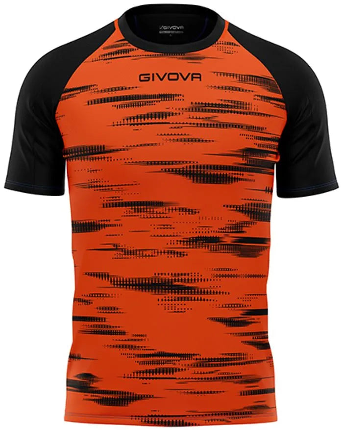 Sport T-Shirt Givova Pixel Orangenschwarz XL
