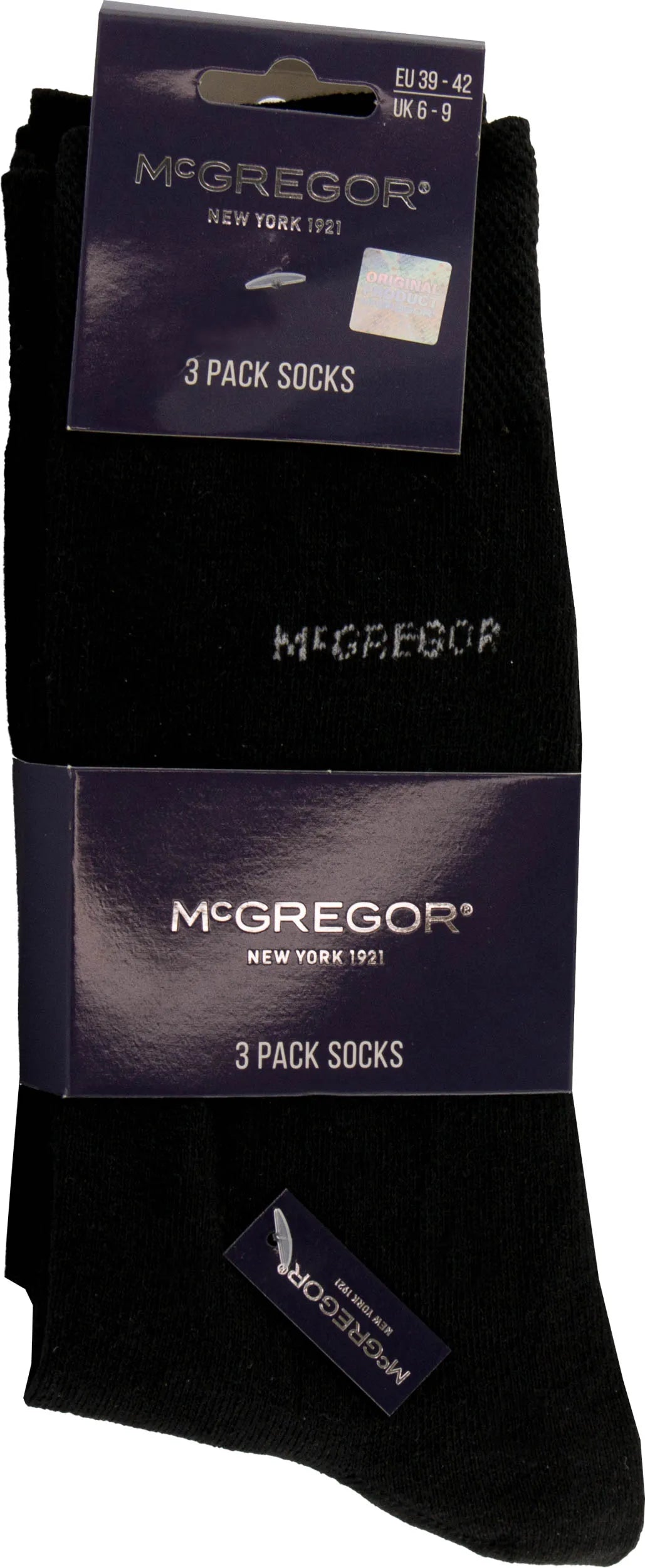 McGregor Socks 3-pack Black 39-42: Cotton & Comfort