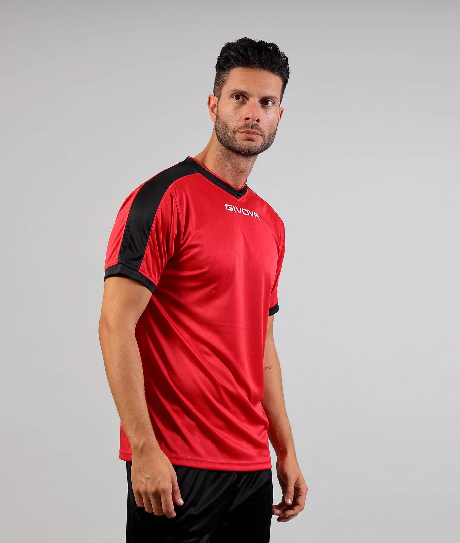 Camiseta deportiva Givova Revolution Red-Black 3xl