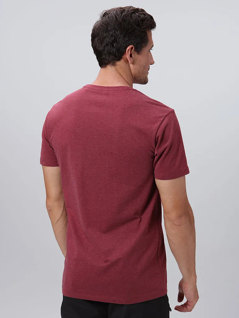 Heren t -shirt loap bohem Rood L - Katoen & Casual Fit
