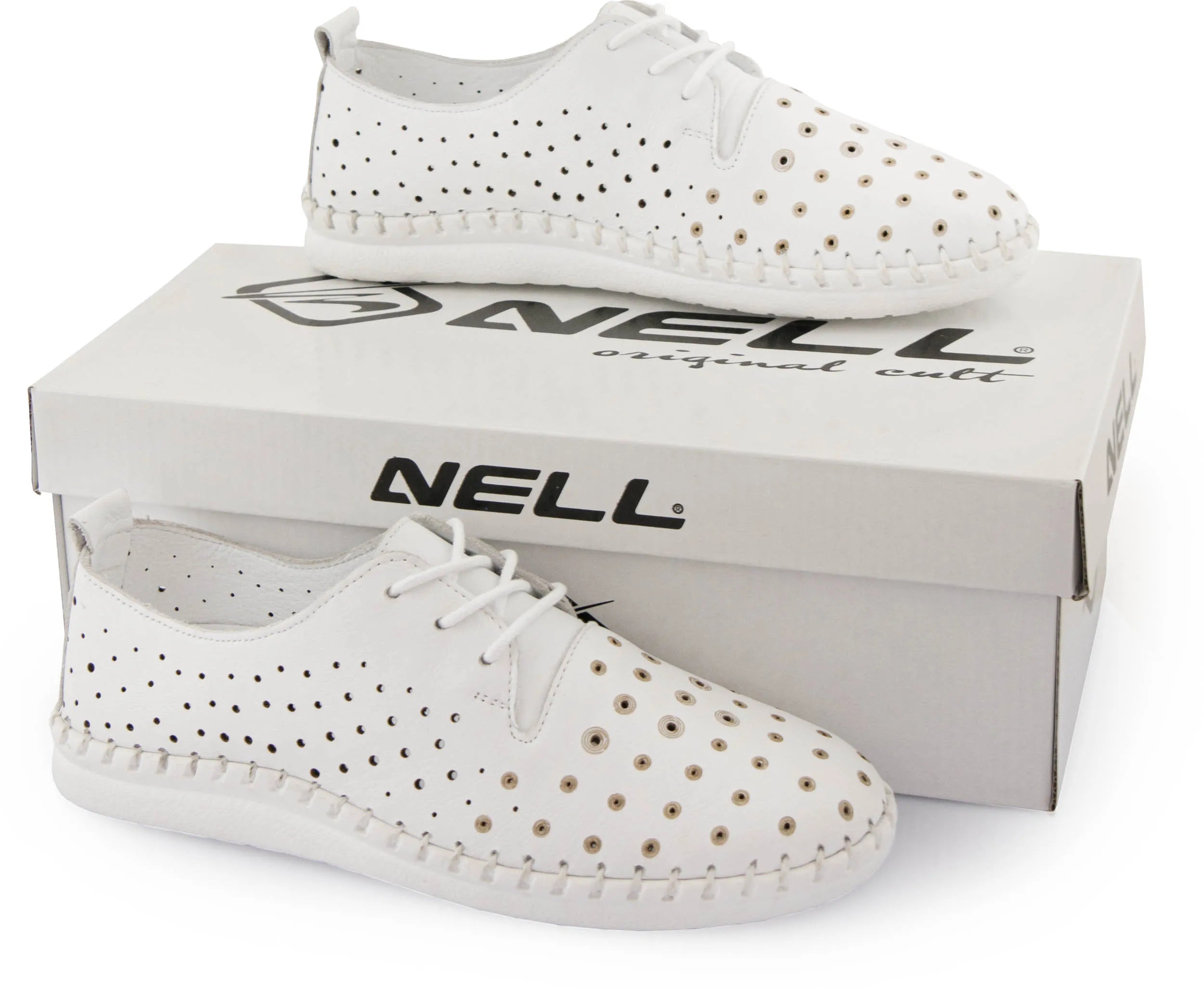 Scarpe estive in pelle signore nell white size 41