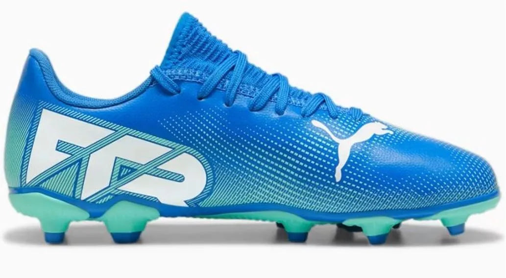 Dětské fotbalové boty Puma Jr Future 7 Play FG/Ag Football Boot Light Blue 37