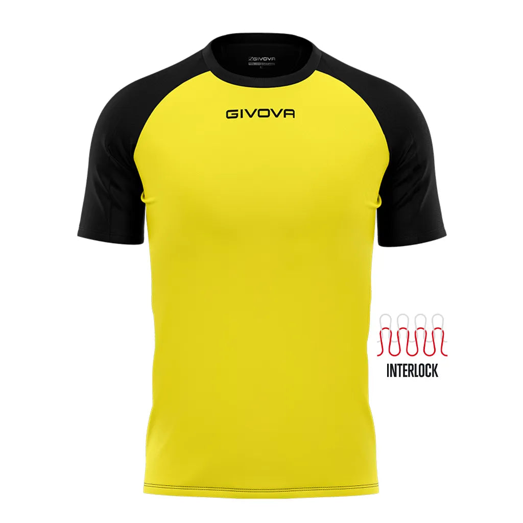 T-shirt Sports Givova Capo amarelo-preto