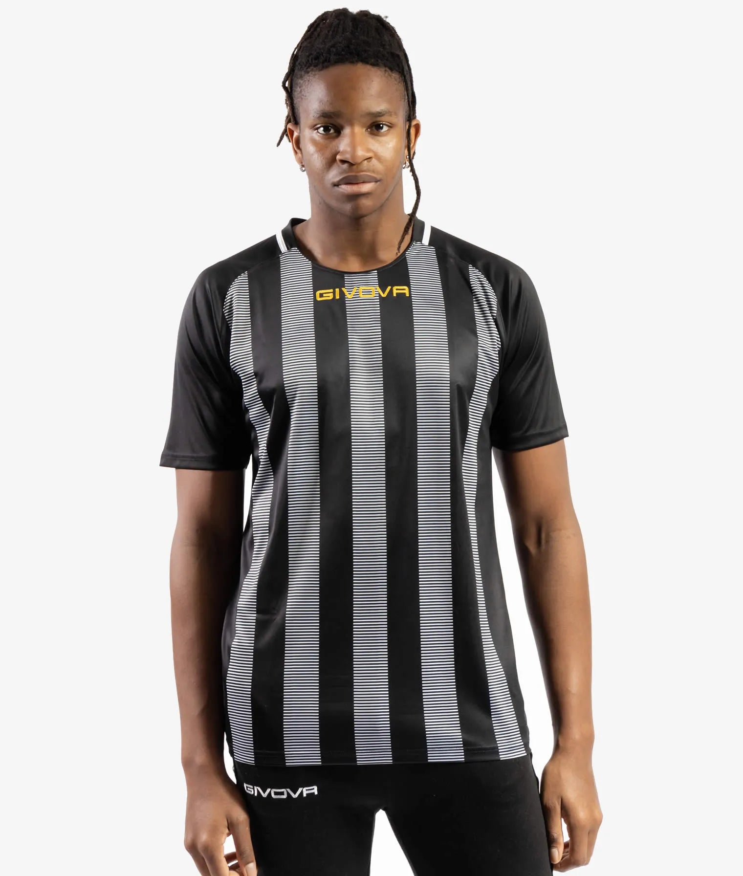 Sports t-shirt givova rugby black-white black l