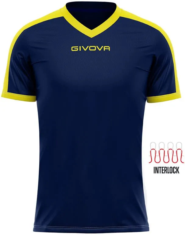 Sport T-Shirt Givova Revolution blau-gelb blau l