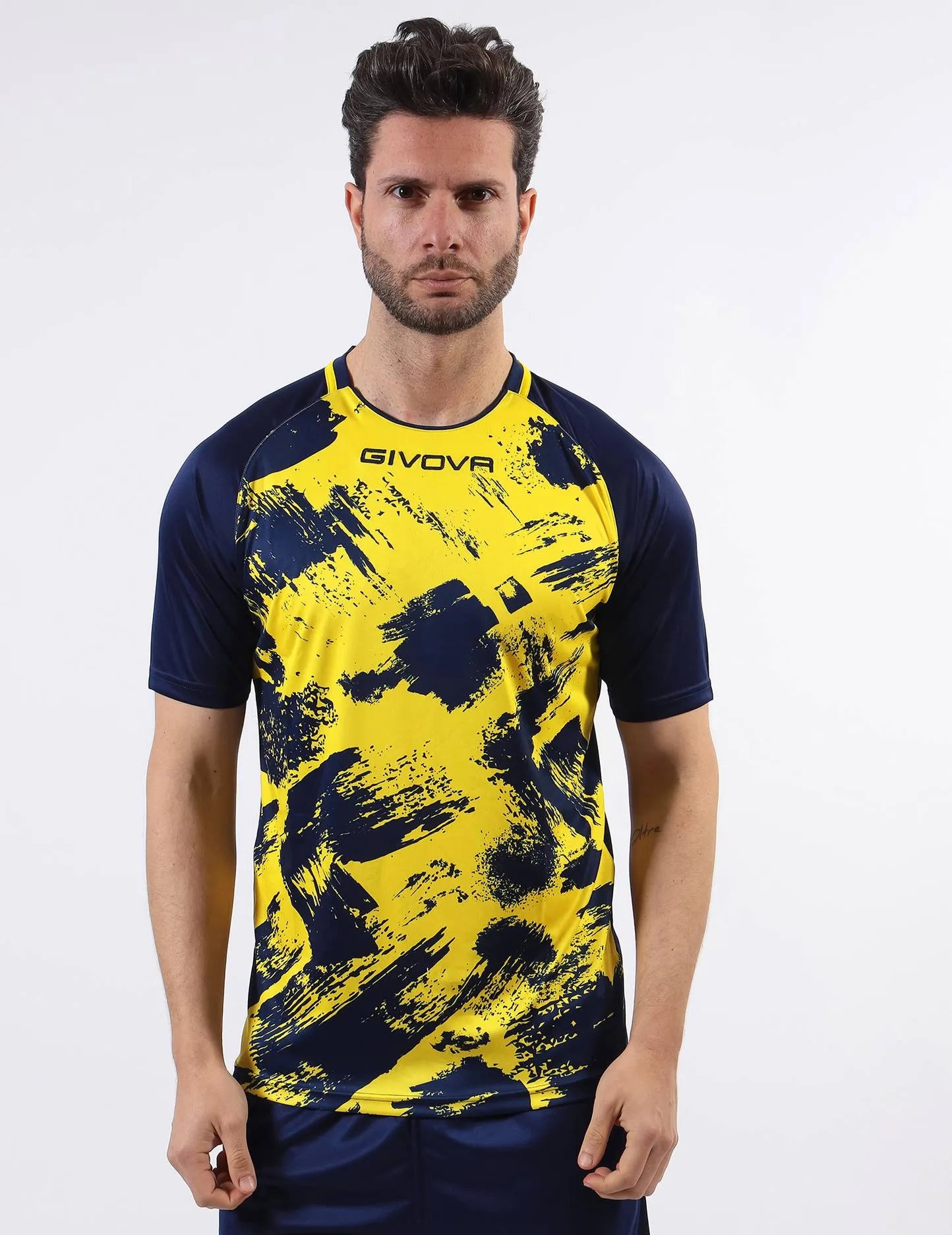 Sportowa koszulka givova sztuka blokada fluo blue 2xl