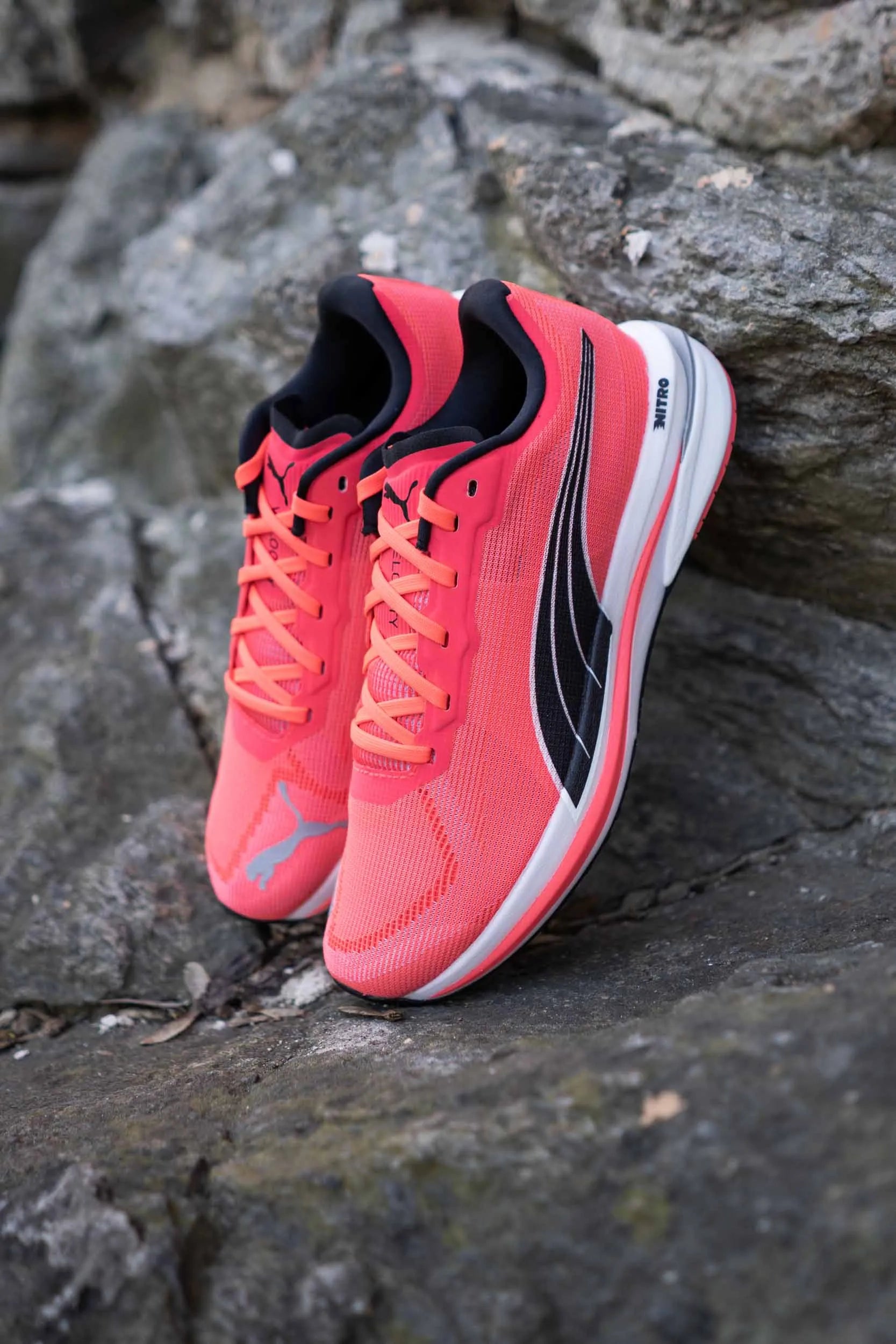 Damas zapatillas para correr puma velocidad nitro rojo-zwart-white 40.5