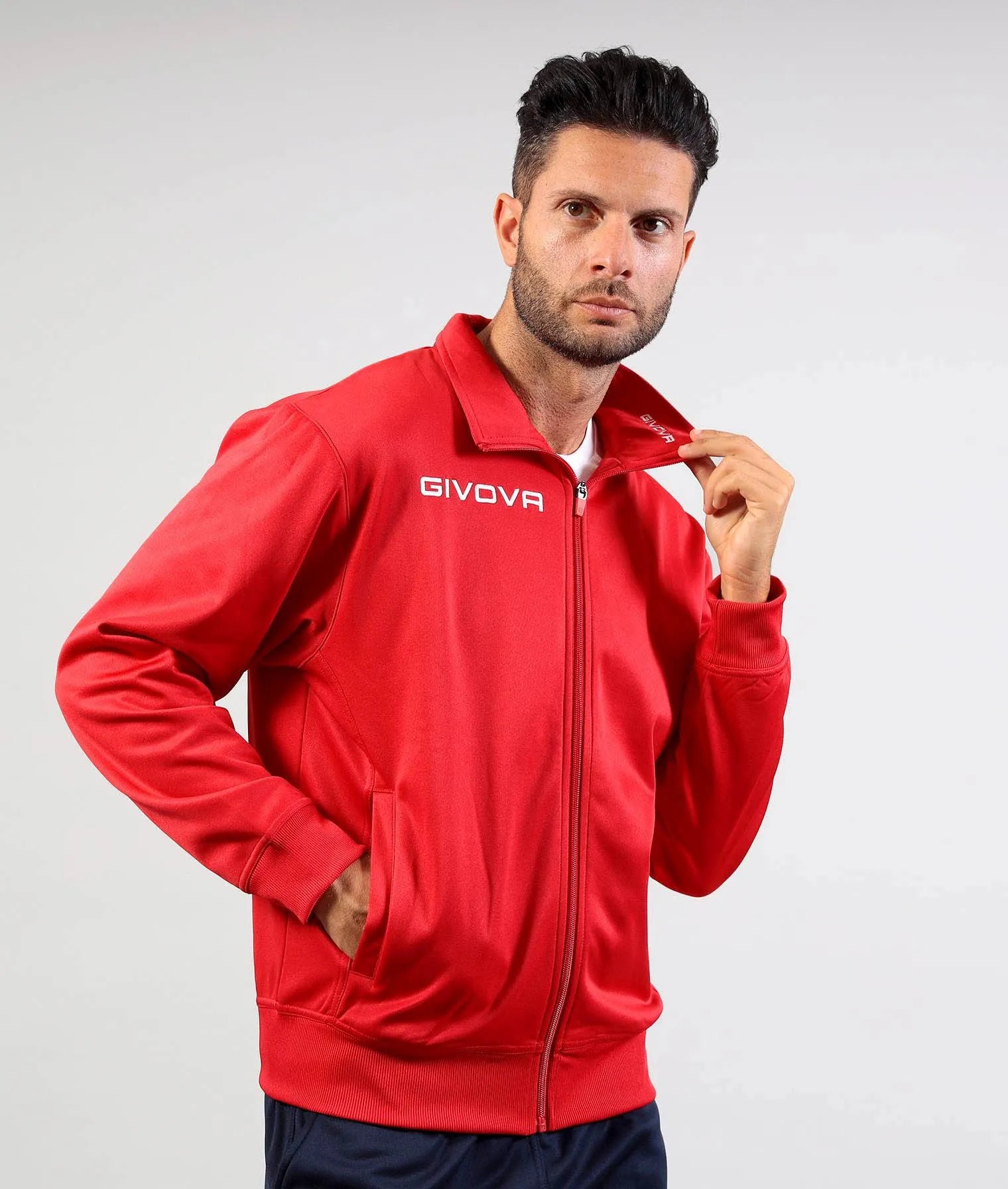 Sportsweatshirt Givova Polarfleece Mono 500 Red L