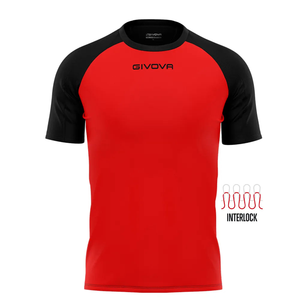Sportovní tričko Givova Capo Red-Black 3xl