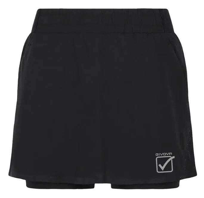 Women's sports skirt givova padel fitness black m