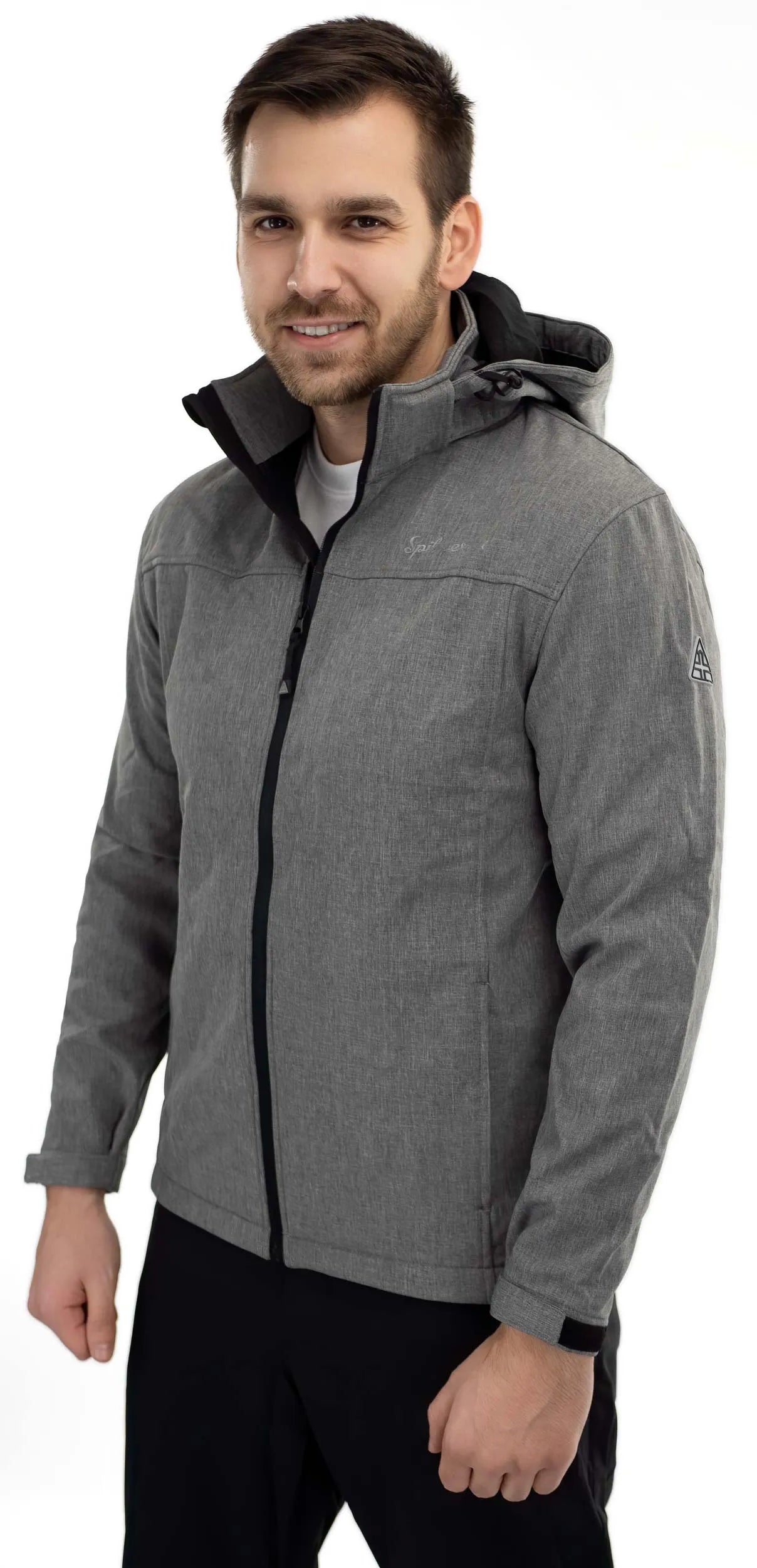 Softshell Men's Jacket Spitsbergen: a prueba de viento y gris transpirable