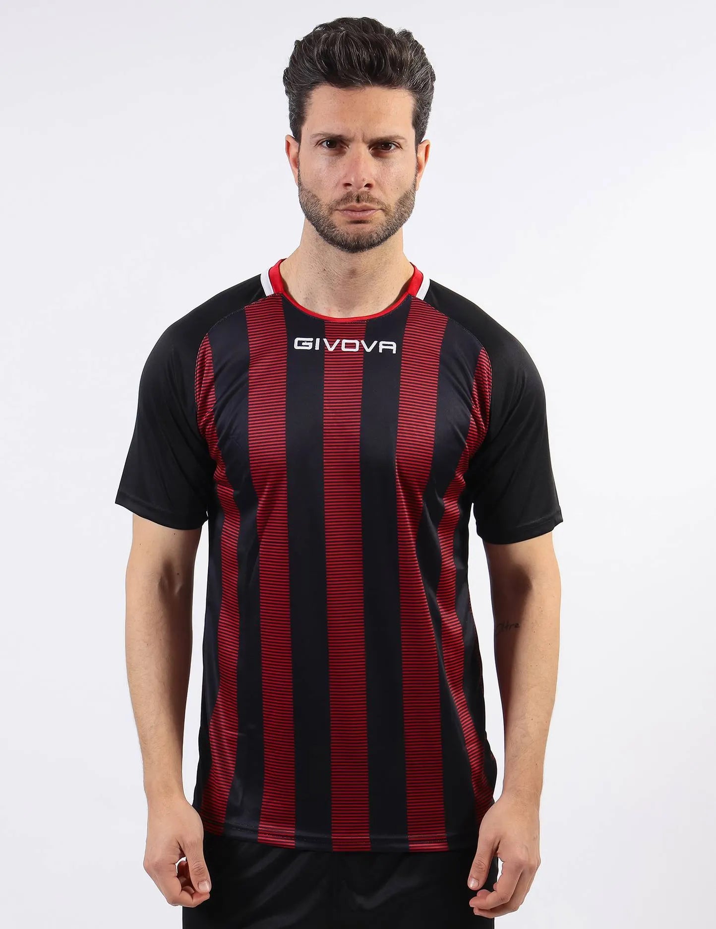 Sports t-shirt givova rugby black-red 2xs