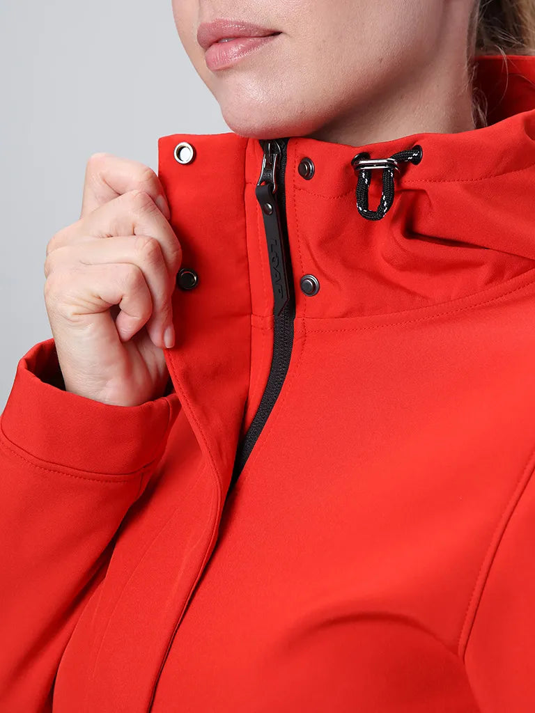 Dámský softshell kabát loap lunara červená, s
