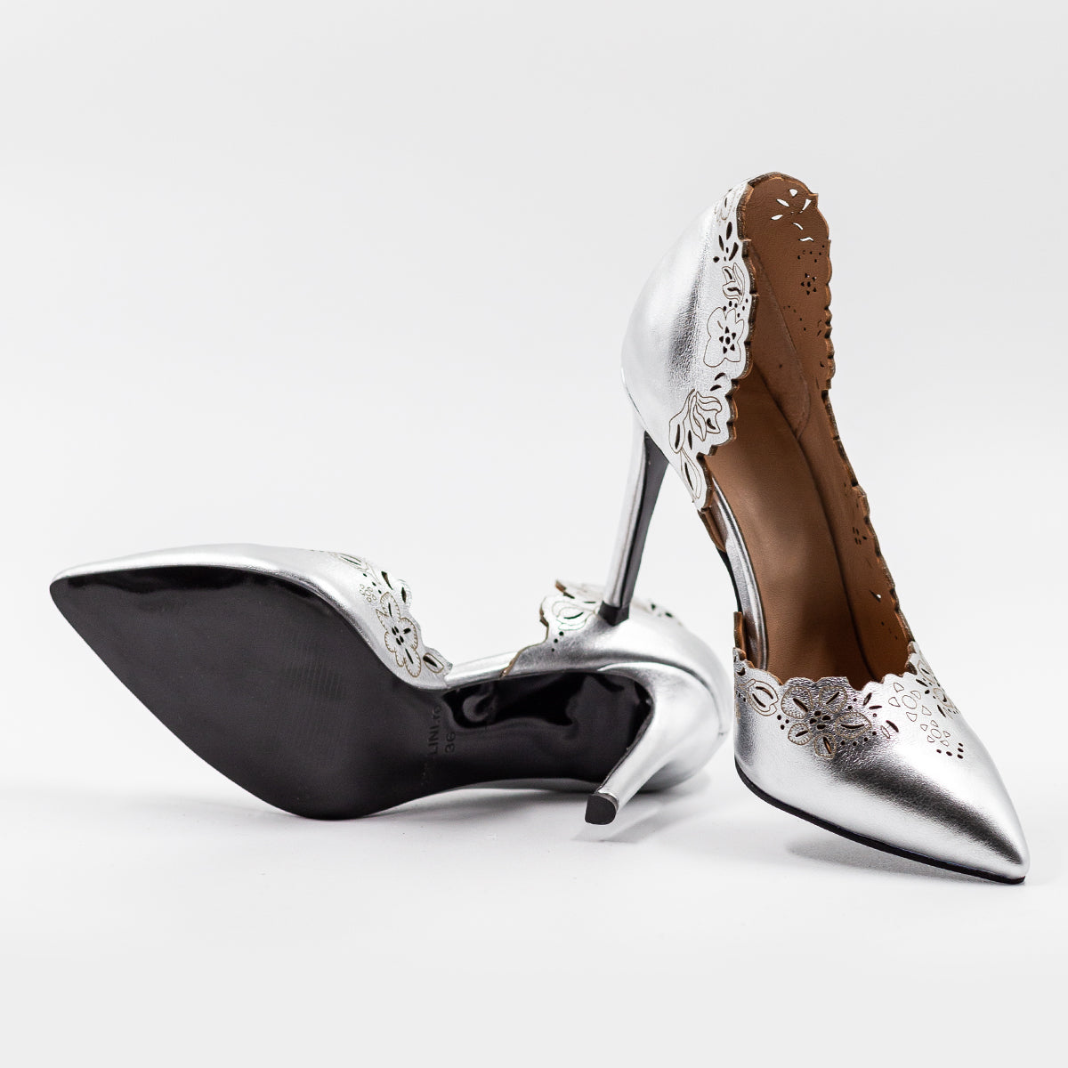 Zellini shoes genuine leather silver zln 105