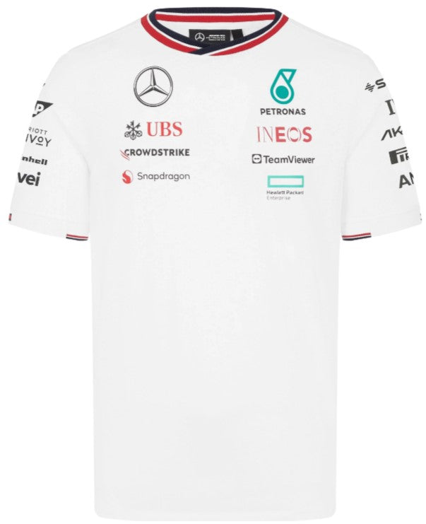 Mercedes AMG Petronas F1 2024 Men's Team T-Shirt White