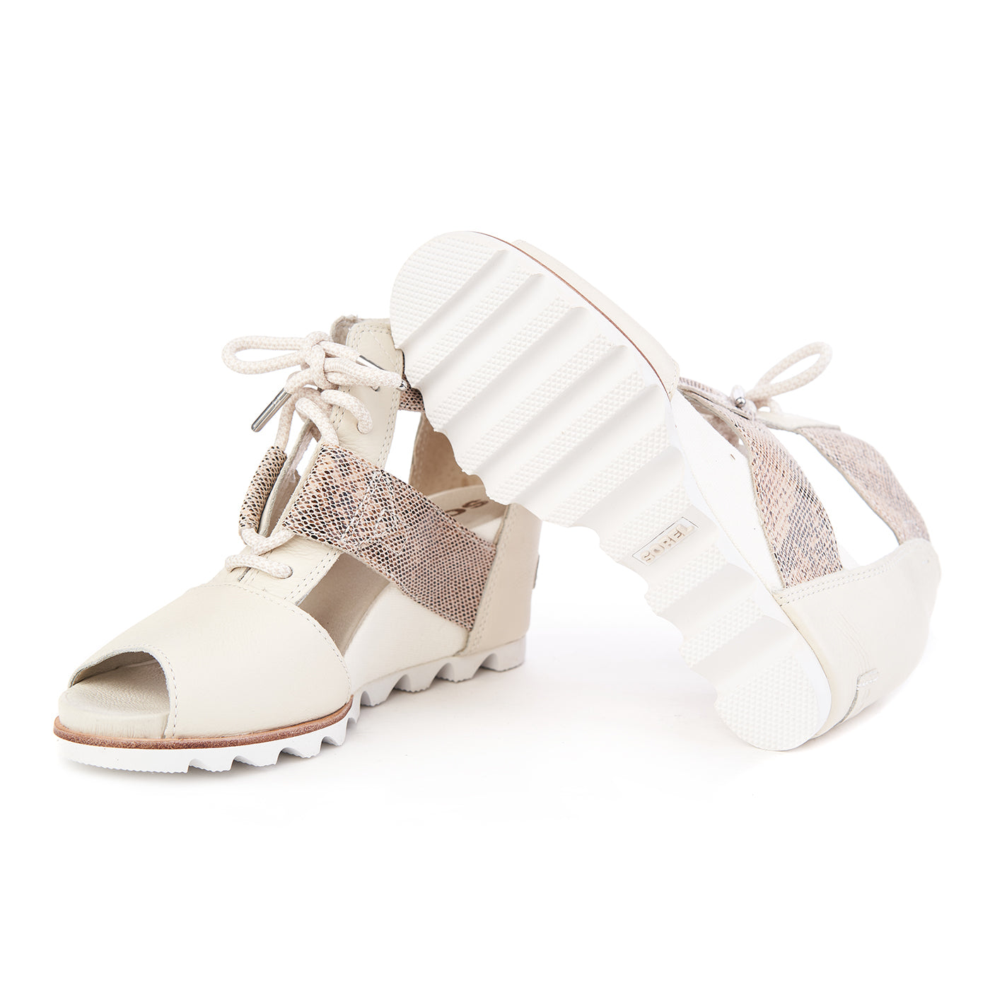 Sandali Sorel Joanie Lace Natural in pelle Zln 0406