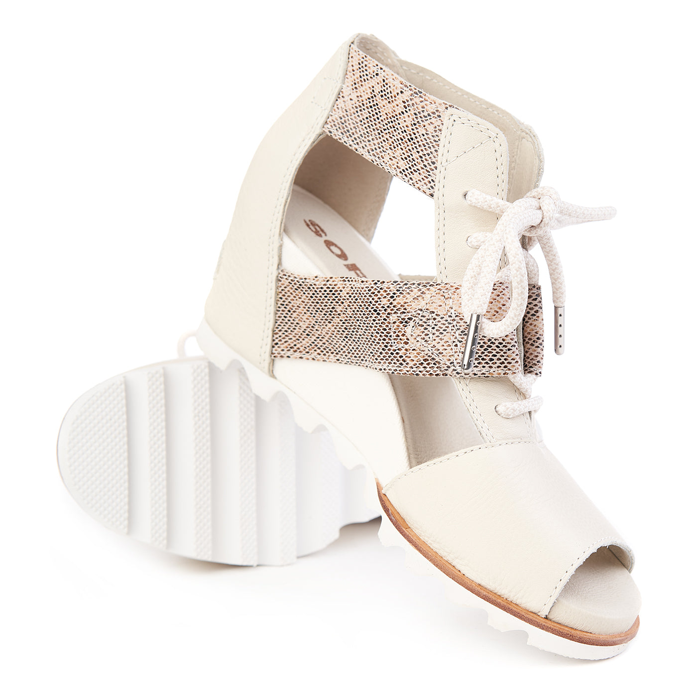 Sandali Sorel Joanie Lace Natural in pelle Zln 0406