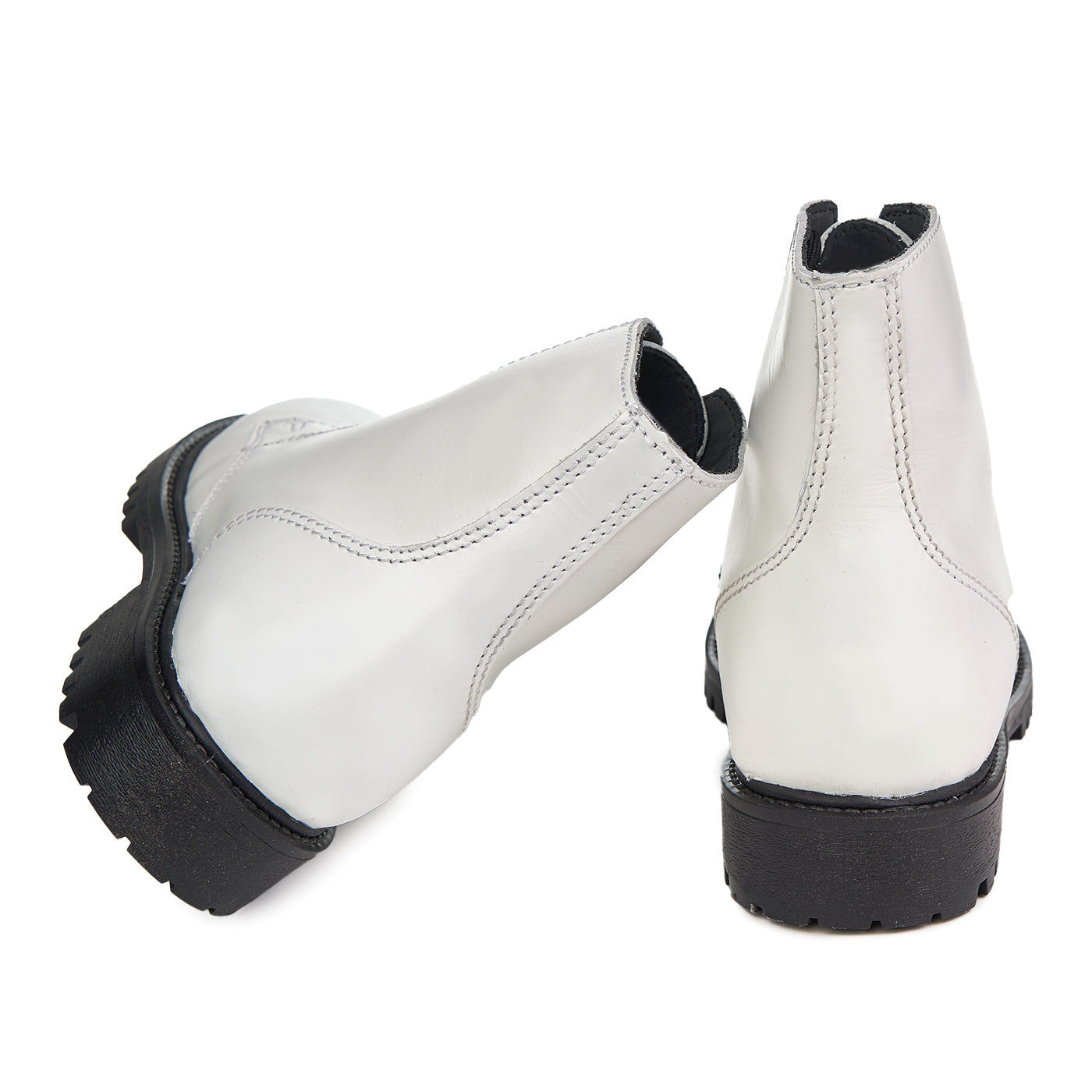 Dámské boty Deschase Natural Leather Keff White Waxi ZLN 0742