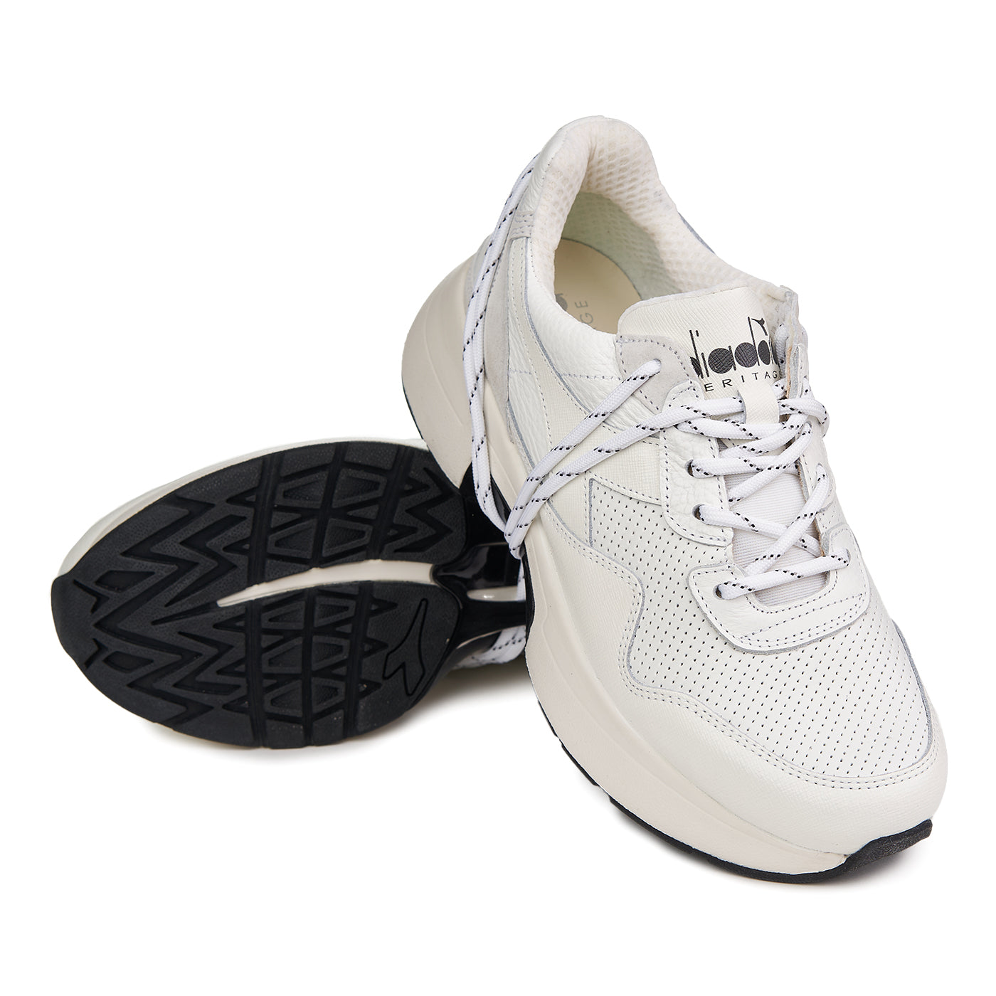 Sneakers diadora femmes en cuir naturel n9000 txs h en cuir blanc zln 0739