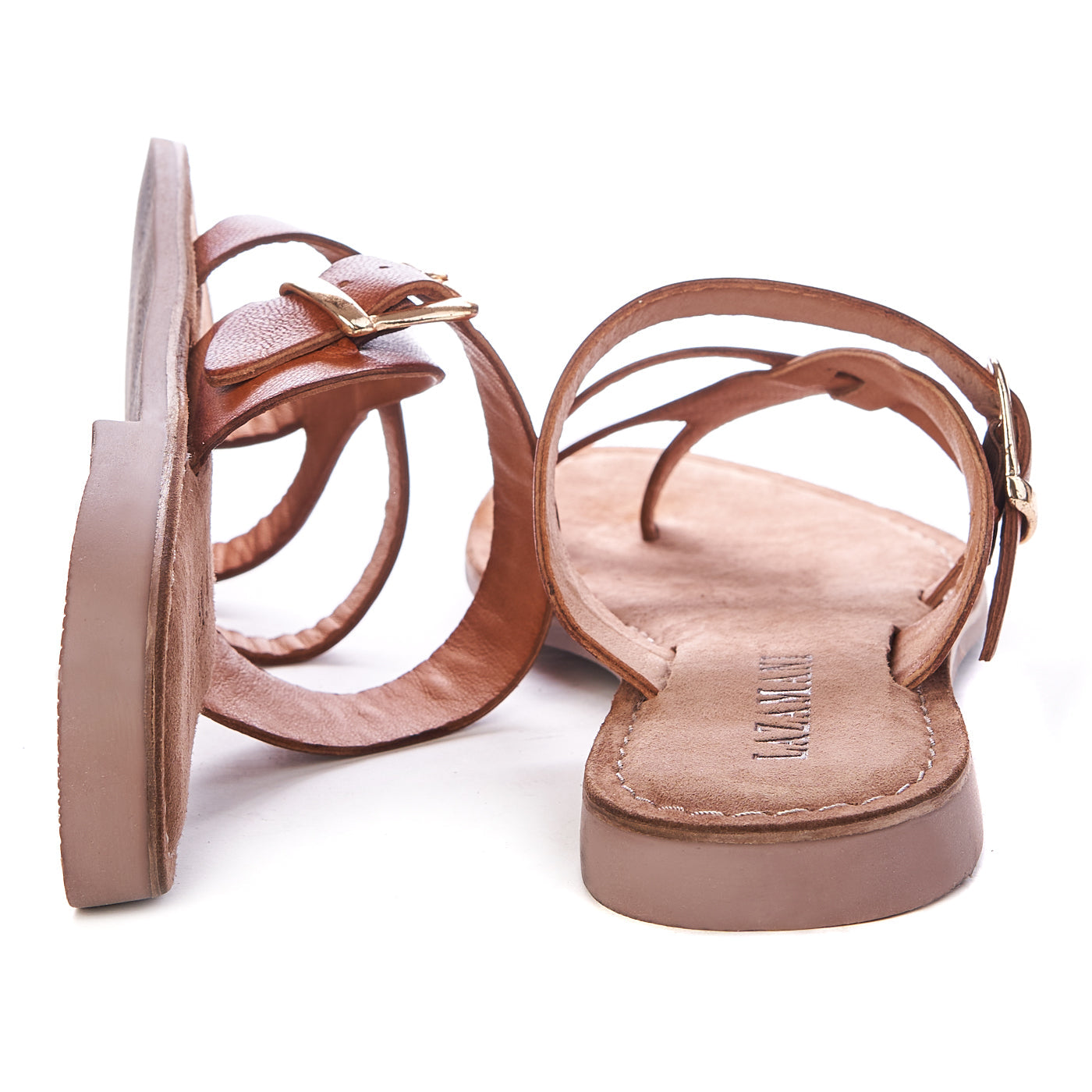 Lazamani Slipper Natural Leder ZLN 0423 Tan