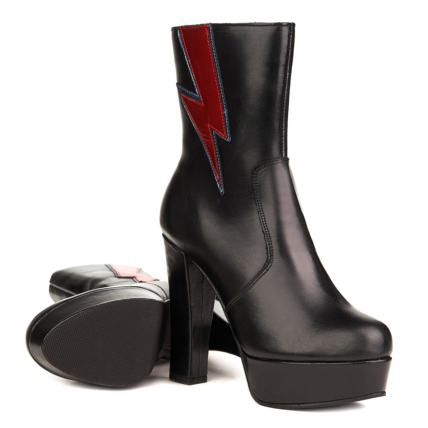 Stivali caviglia in pelle vera fusione bufalo fusion zln 0497