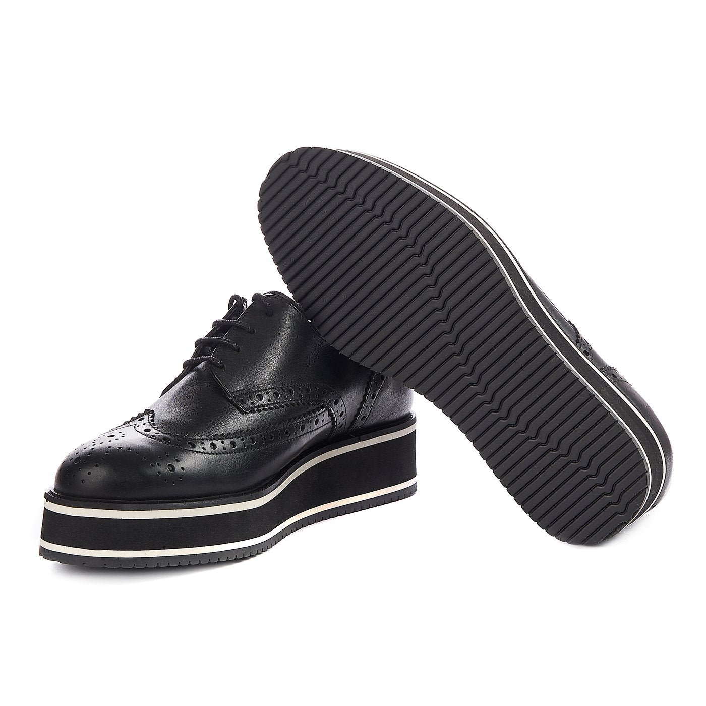 Bronx shoes natural leather black zln 0162