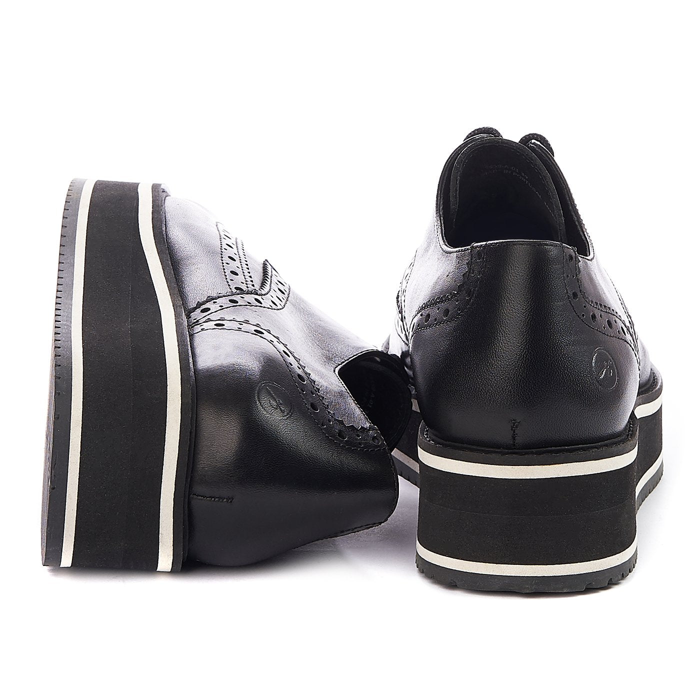 Bronx shoes natural leather black zln 0162
